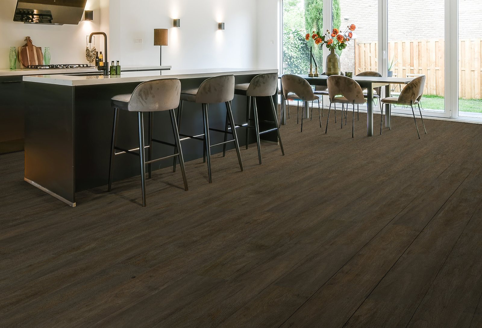 Penerapan lantai SPC Taco 5mm TV5508 Madeira Walnut