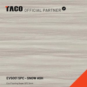 EV5001SPC Lantai SPC Eco Flooring 5mm Snow Ash