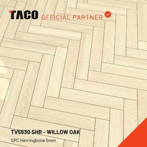 TV5530SHR Lantai SPC Taco Herringbone 5mm Willow Oak