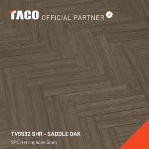 TV5532SHR Lantai SPC Taco Herringbone 5mm Saddle Oak