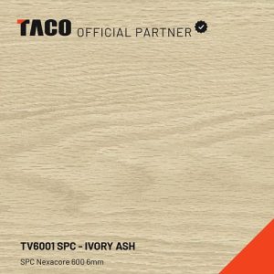 TV6001SPC Lantai SPC Taco 6mm Nexacore Ivory Ash